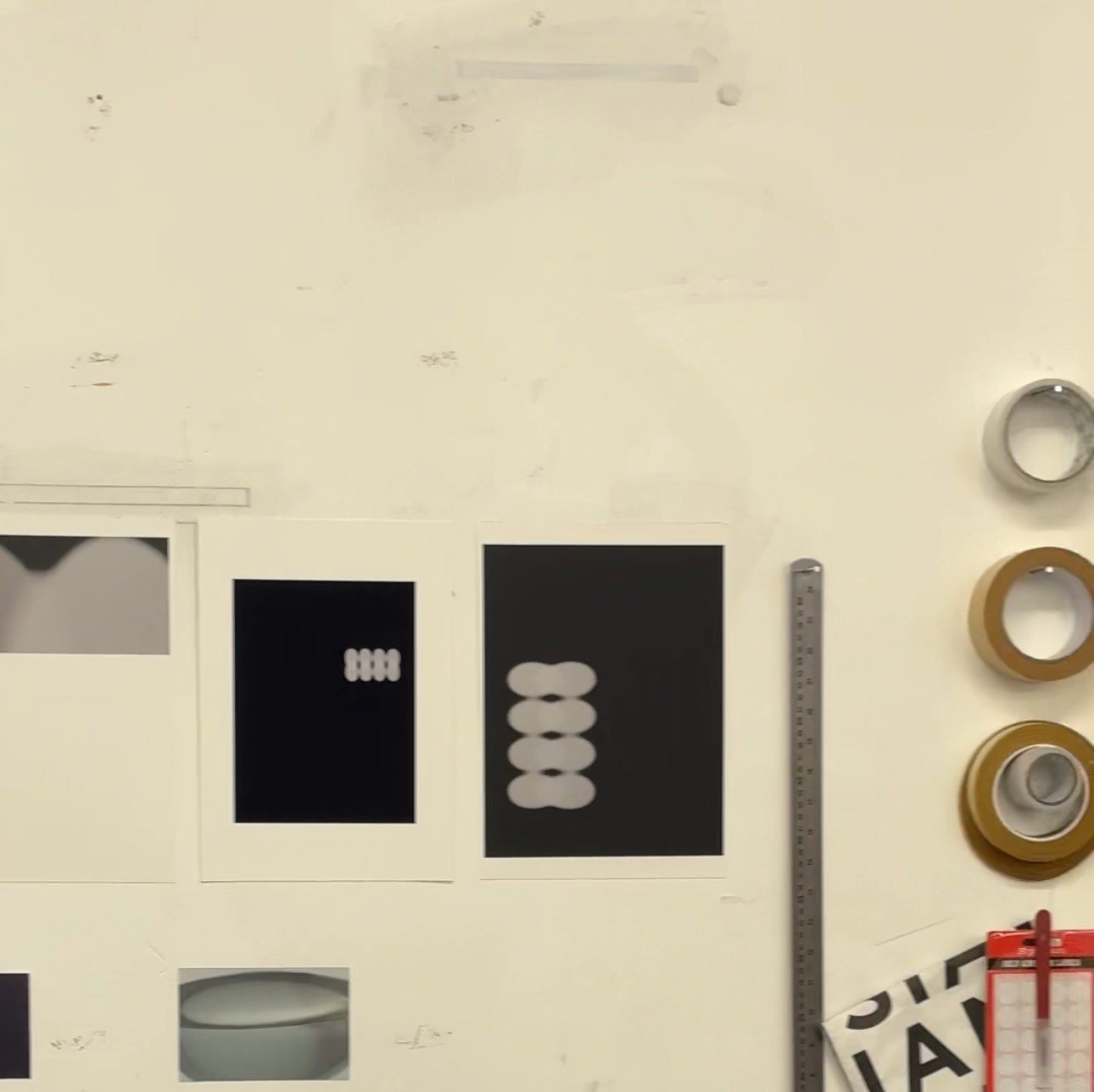 Sohee Goo, prints on the studio wall