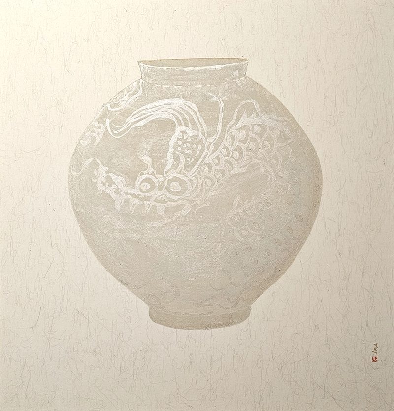 1300C White jar Dragons and Clouds 2